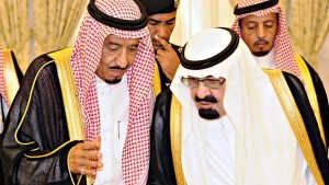 המסר נשלח. האם ישראל תקשיב? המלך עבדאללה (מימין) עם שר ההגנה הנסיך סלמאן. צילום:  Zamanalsamt CC BY-SA 2.0