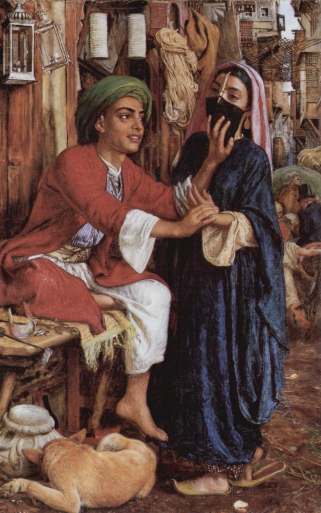 Forever exotic, forever the "Other", forever without agency. An Orientalist painting by William Holman Hunt. Source: Wikimedia