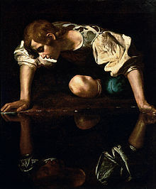 Obsessed with their own image. Narcissus by Caravaggio; Wikimedia