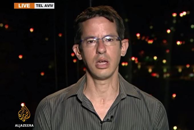 כלי לניגוח ישראל; מנכ"ל 'בצלם' חגי אלעד באל-ג'זירה. צילום מסך מאל-ג'זירה