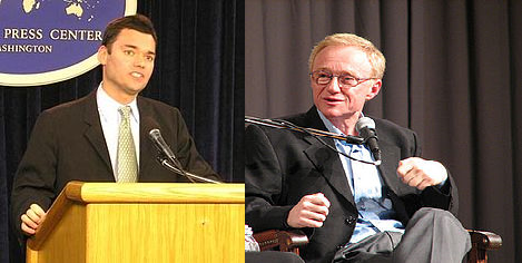 An old boys network. Usual suspects Peter Beinart and David Grossman. Photos: Wikimedia