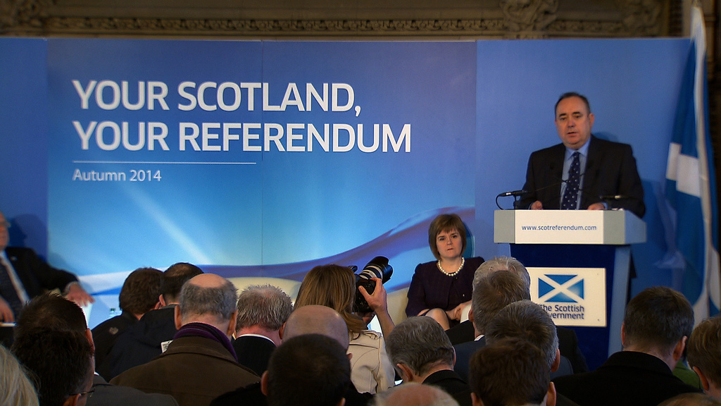 השר הראשון של סקוטלנד אלכס סלמונד. צילום: ממשלת סקוטלנד. CC BY-NC 2.0